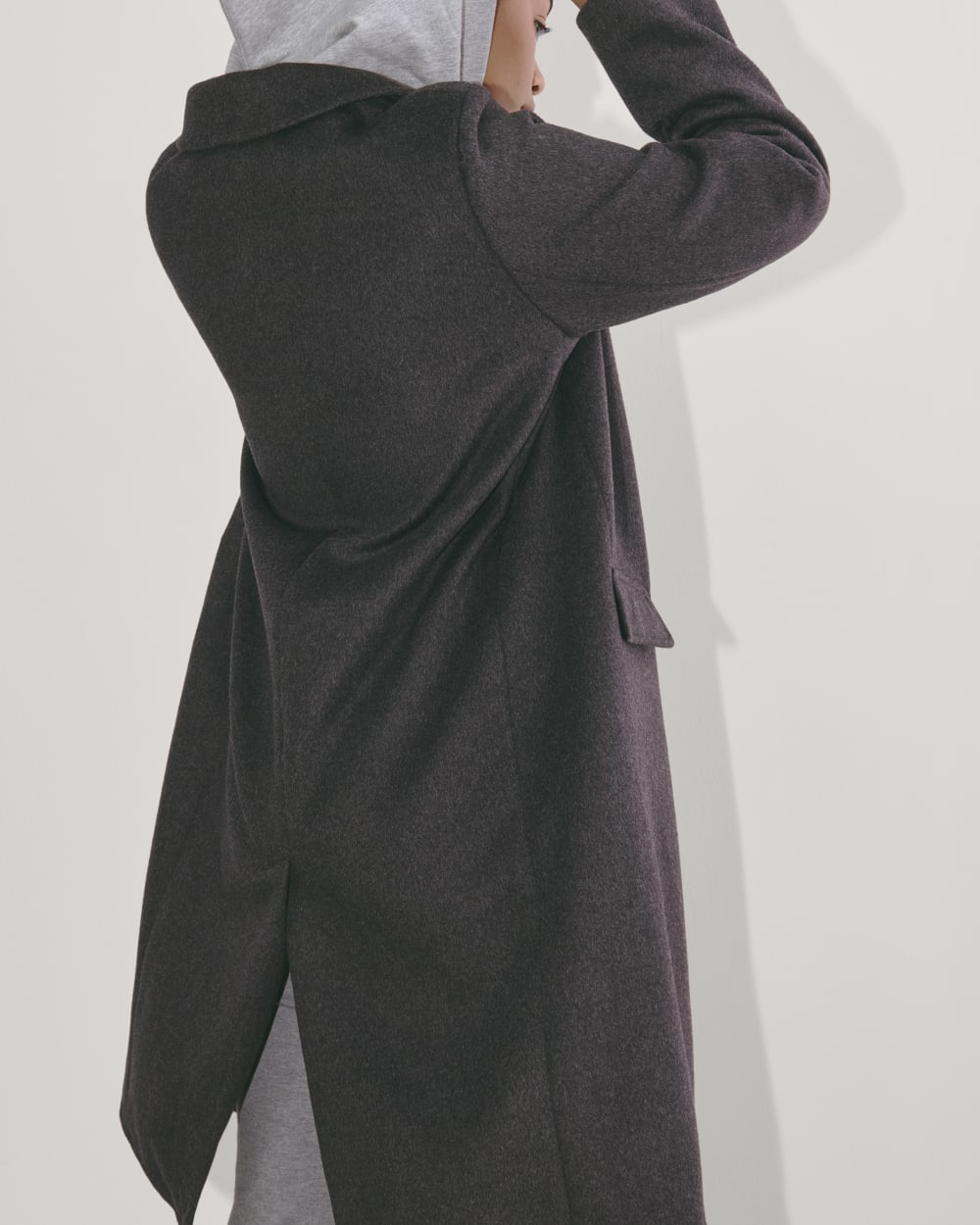 The Topcoat in Wool | Dark Charcoal Melange - Image 7