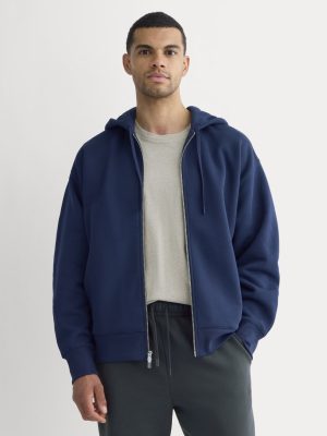 Luxe Fleece Full-Zip Hoodie | Deep Navy