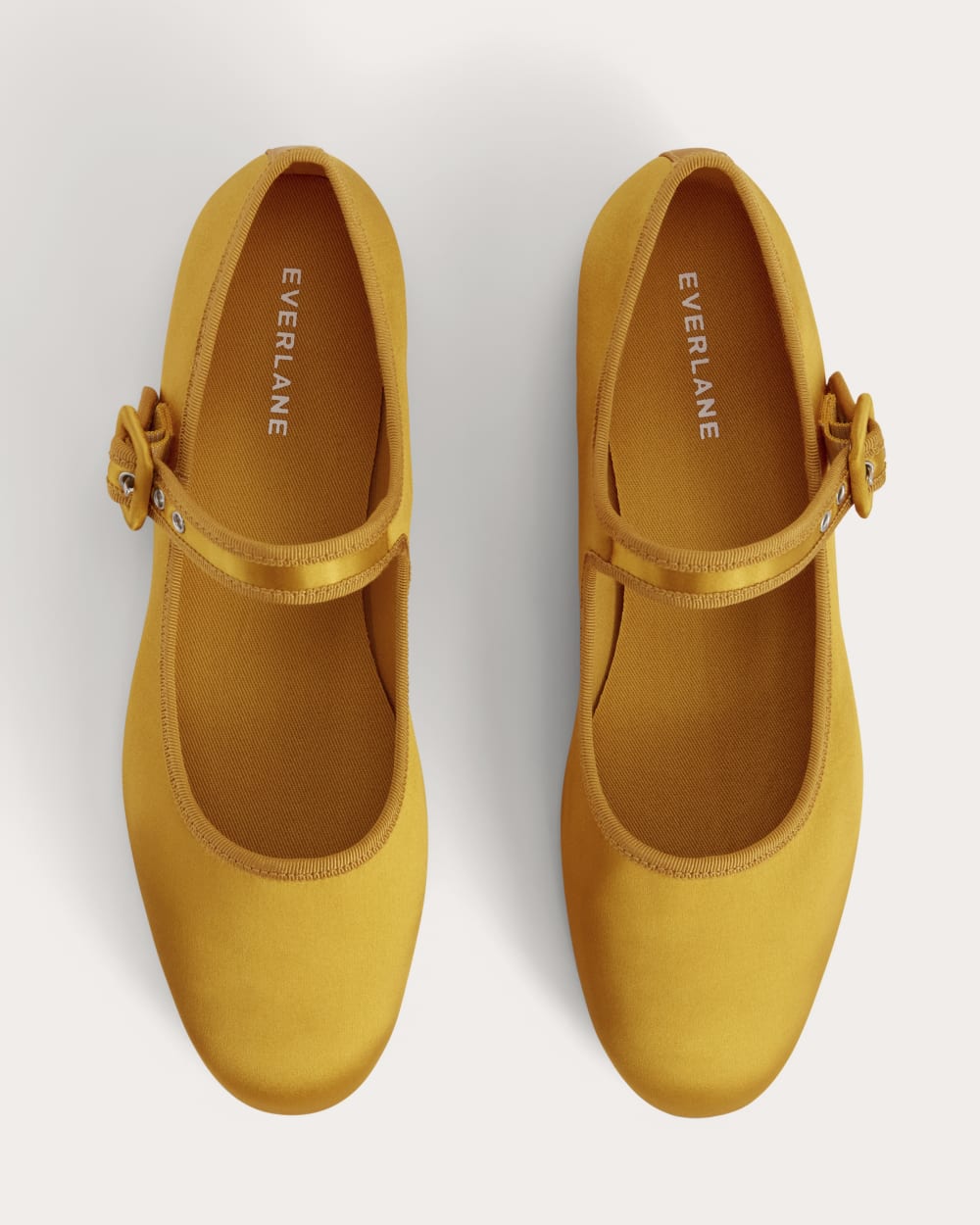 The Day Buckle Mary Jane | Golden Yellow Satin - Image 2