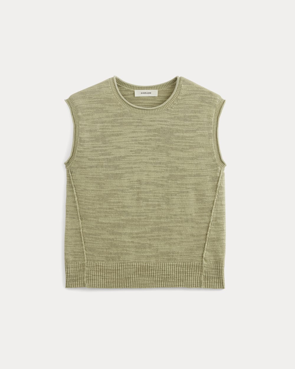 The Muscle Sweater in Cotton Linen | Eucalyptus - Image 2