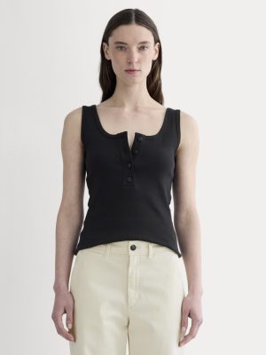 The Selfie Henley Tank | Black