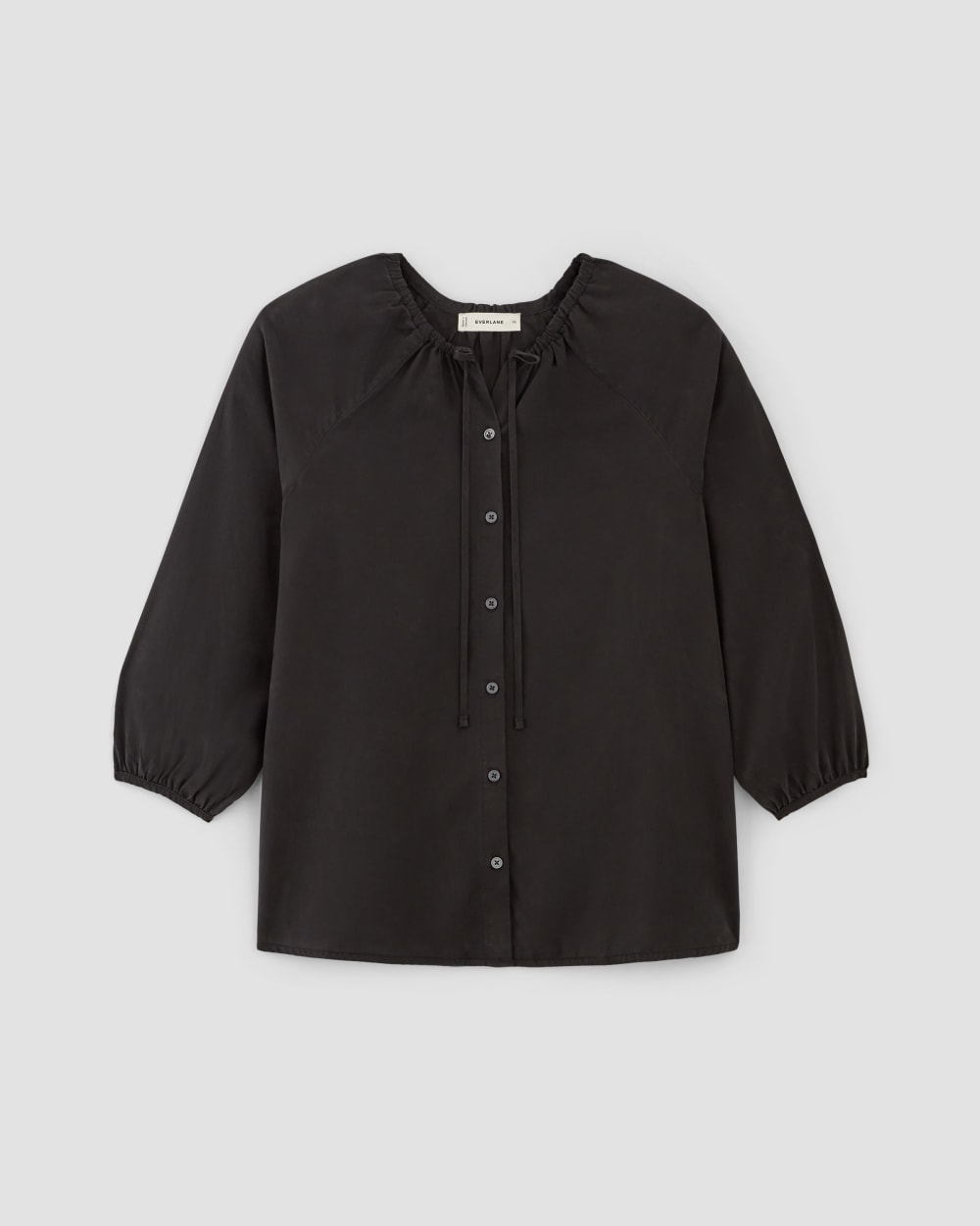 The Gathered Shirt in Butterlite | Black - Image 2