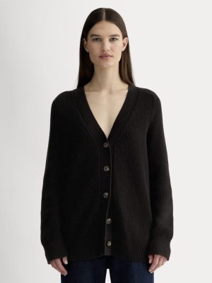 The Long Cocoon Cardigan | Black