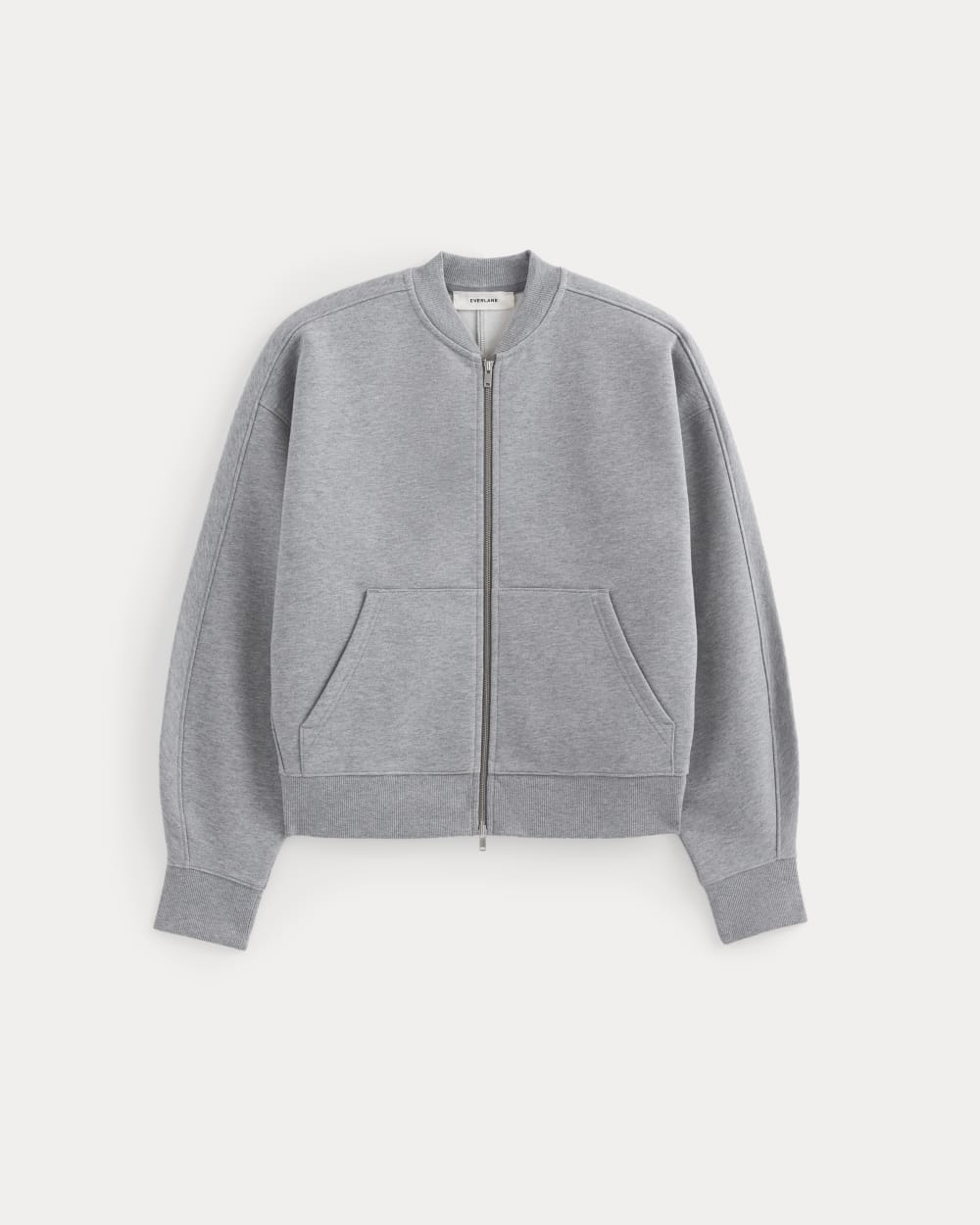 Luxe Fleece Bomber Jacket | Vintage Heather Grey - Image 2