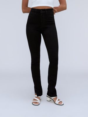 The Way-High® Skinny Split Hem Jean  | Black