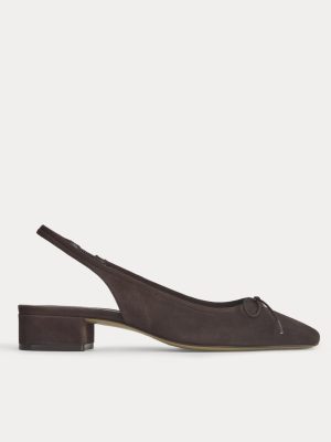 The Ballet Slingback Heel | Dark Chocolate
