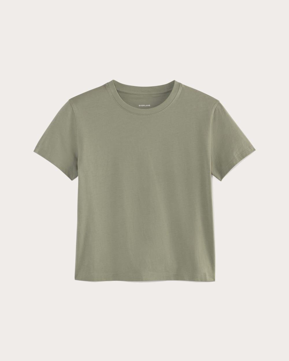 The Box-Cut Tee in Essential Cotton | Sage Green | No Pocket - Image 2