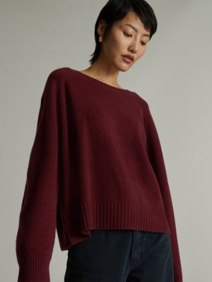The Cashmere Boxy Crew | Tawny Port