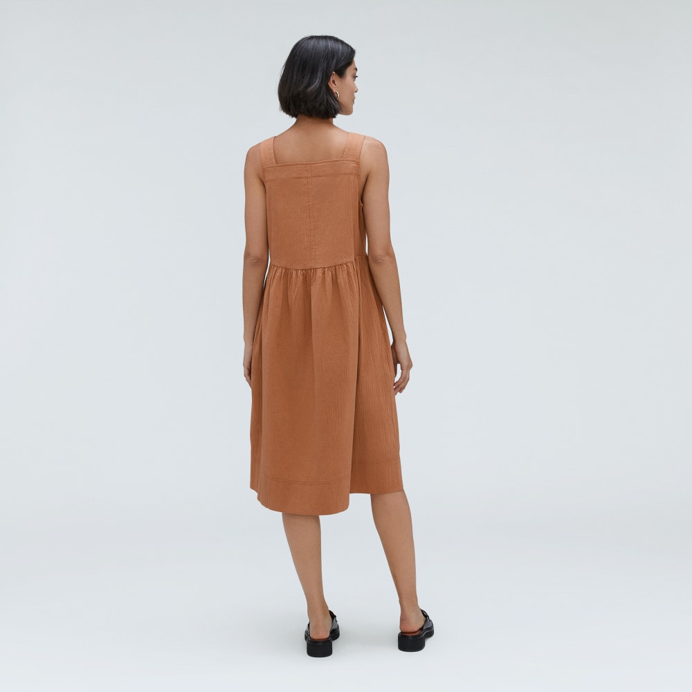 The Seersucker Midi Dress | Tawny Brown - Image 3