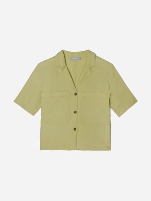 The Linen Workwear Shirt | Leek