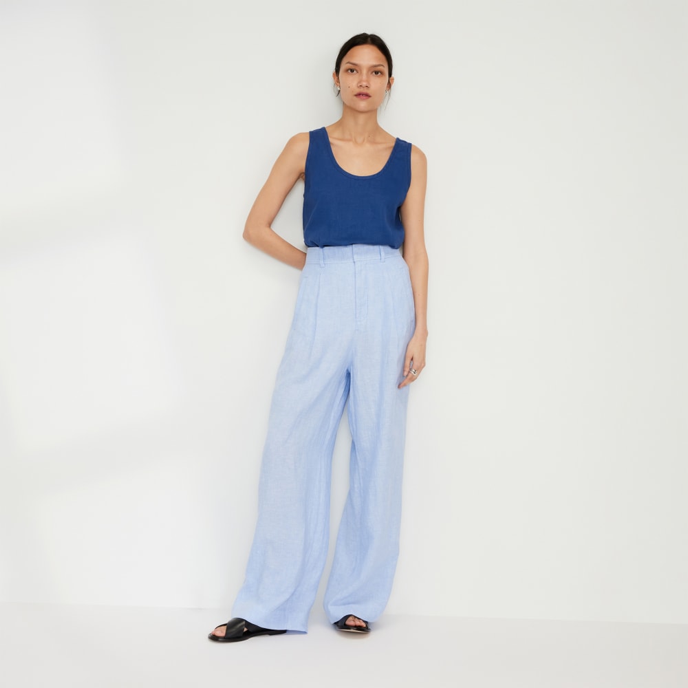 The Scoop Tank in Linen | Mazarine Blue - Image 6