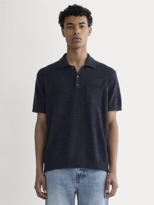 The Cotton Linen Polo | Navy