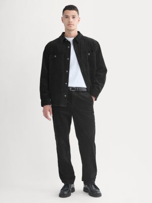 Wide Wale Corduroy Trouser |  Black