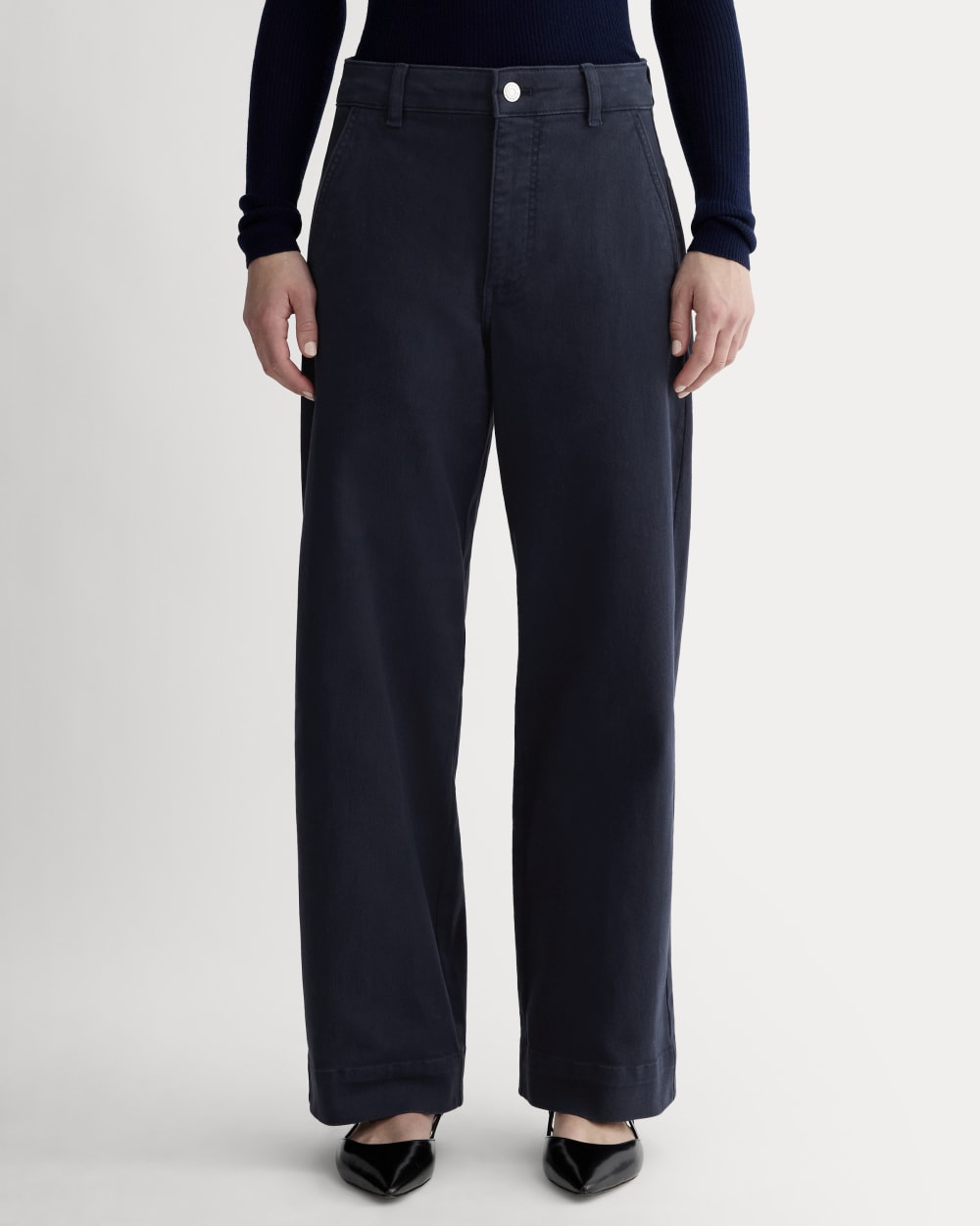 The Utility Wide-Leg Pant | Navy - Image 3