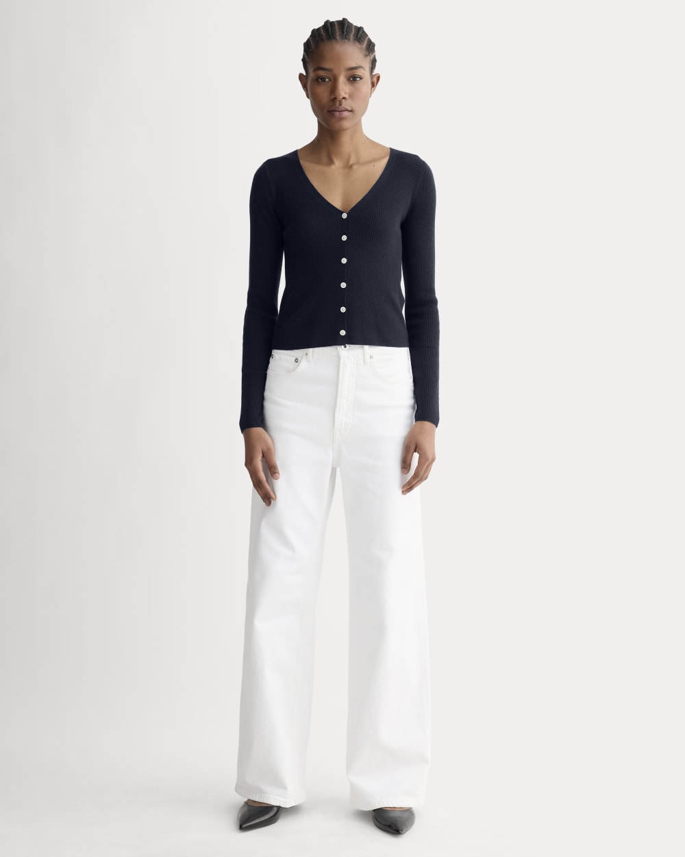 The Cardigan in Ultrasoft Merino | Navy - Image 3