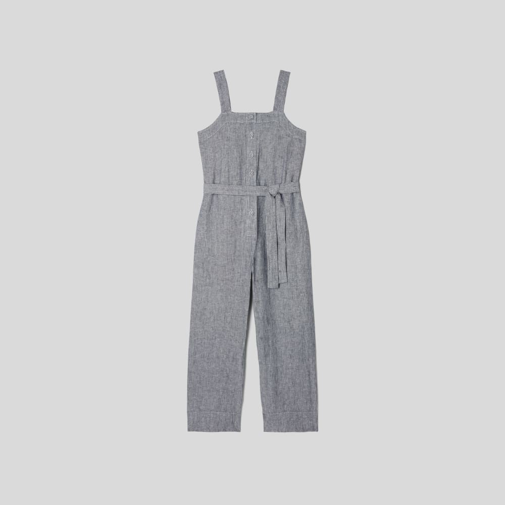 The Linen Jumpsuit | Canvas Tan / Navy - Image 2