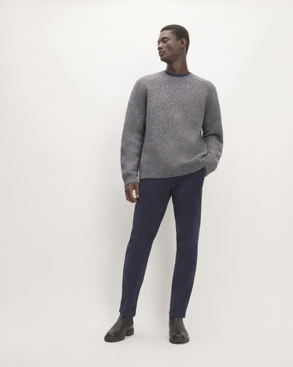 The Cloud Crewneck Sweater | Heathered Dark Charcoal - Image 3