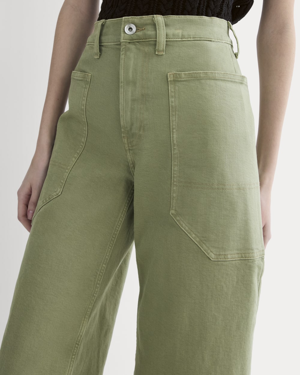 The Way-High® Gardener Cropped Jean | Oil Green - Image 4