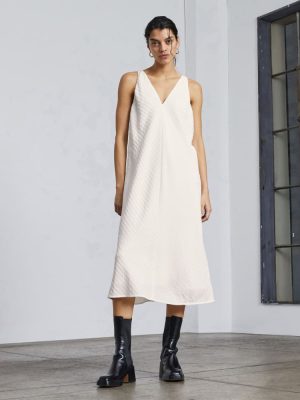 The City Stripe Midi Dress | Bone