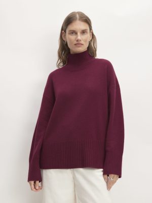 The Cashmere Oversized Turtleneck | Brandy