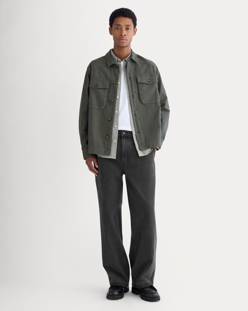 Utility Shirt Jacket | Washed Black - Image 3