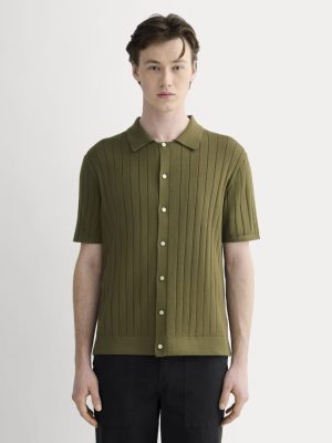 The No-Sweat Button-Down Polo | Olive