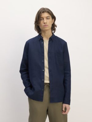 The Classic Shirt in Linen | Navy