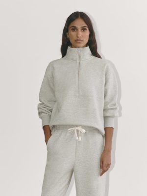 Luxe Fleece Half-Zip Sweatshirt | Heathered Grey