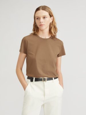 The Box-Cut Tee in Essential Cotton | Toasted Coconut | No Pocket