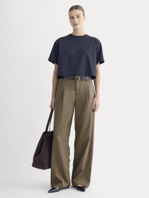 Wide-Leg Trouser in Buttersmooth | Deep Taupe | 30 Inseam