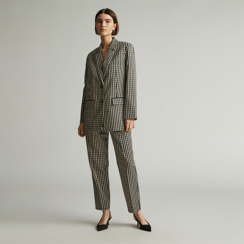 The Oversized Blazer in Buttersmooth | Khaki / Black - Image 6