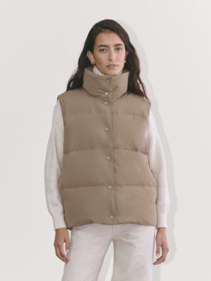 The Puffer Vest | Taupe Grey