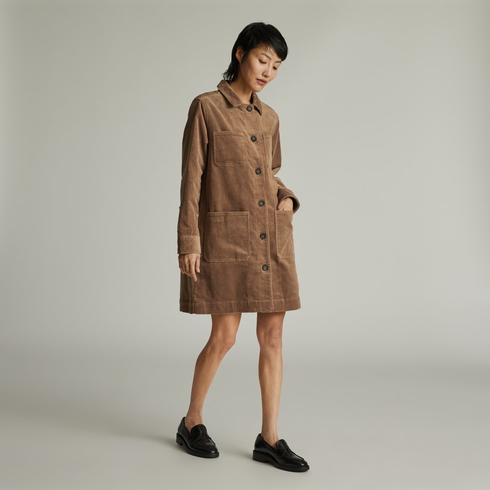 The Corduroy Long Shirt Jacket | Toasted Coconut - Image 3