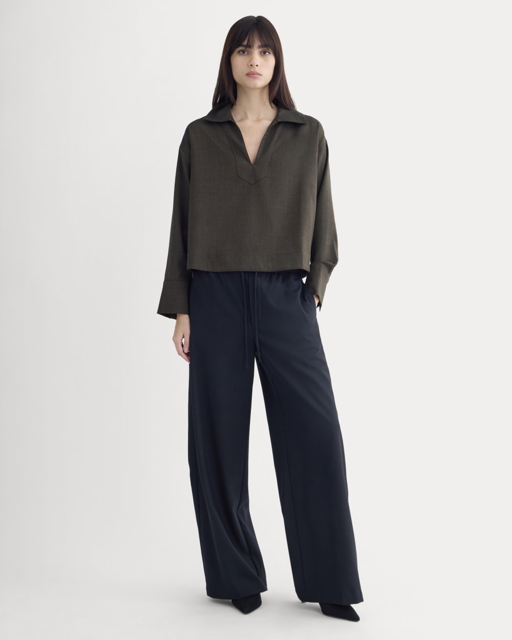 Overshirt in Tailor Twill | Heathered Fudge - Image 3