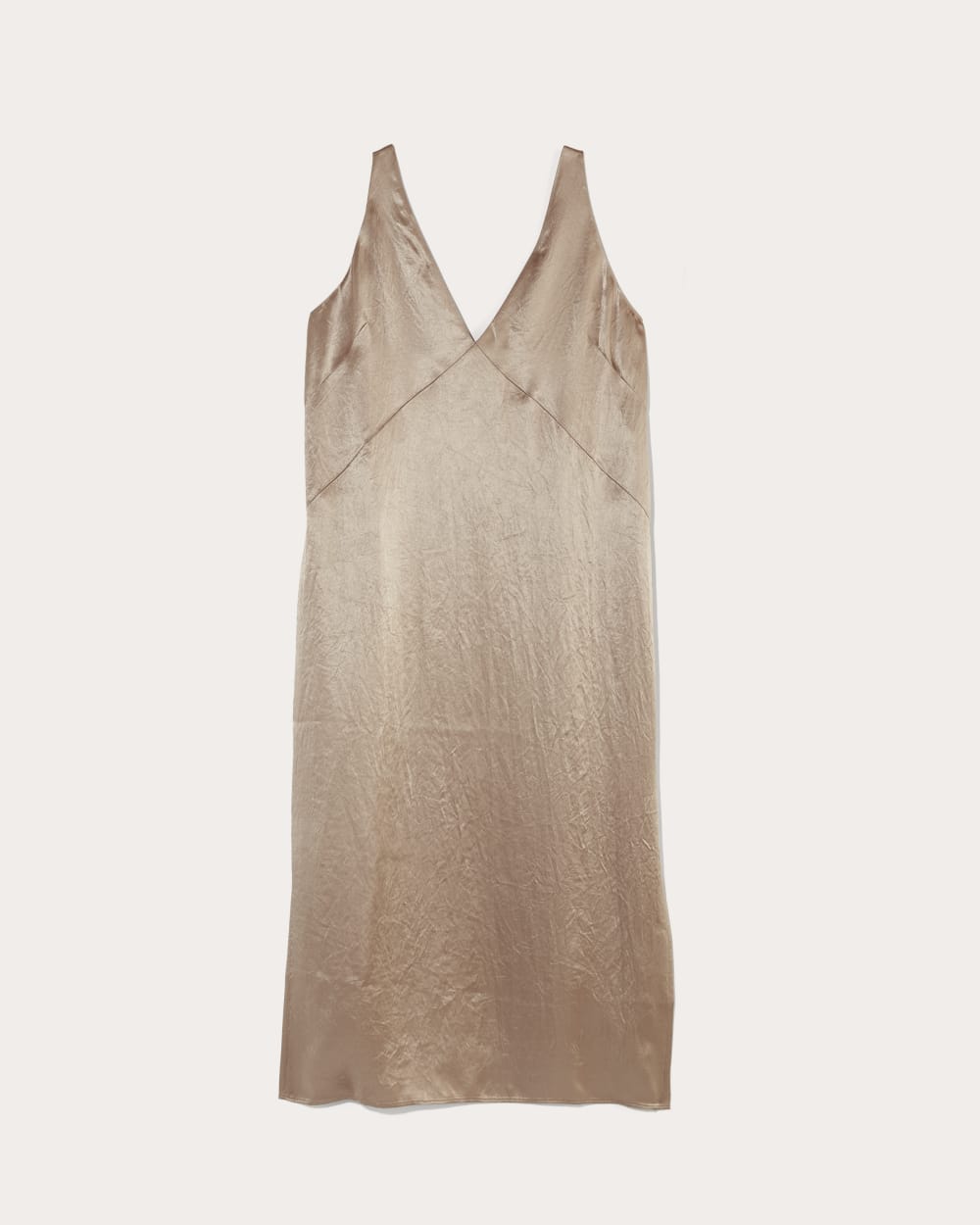 The Satin Slip Dress | Champagne - Image 2