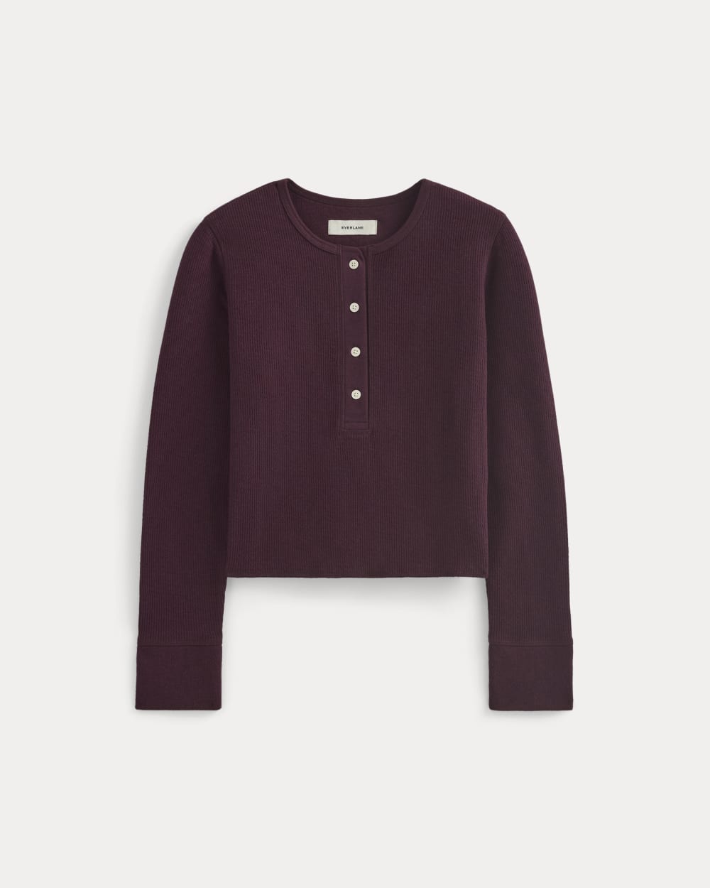 Boxy Henley in Cozy Waffle | Heathered Port Royale - Image 2