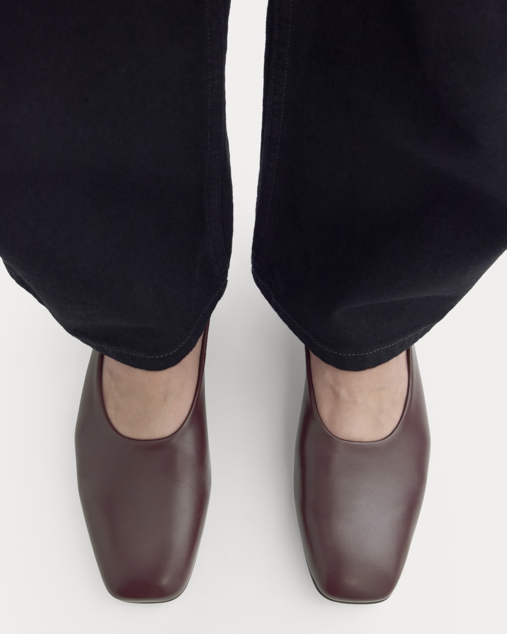 Gallery Square-Toe Flat | Burgundy - Image 5