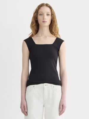 The Form Square-Neck Tank | Black