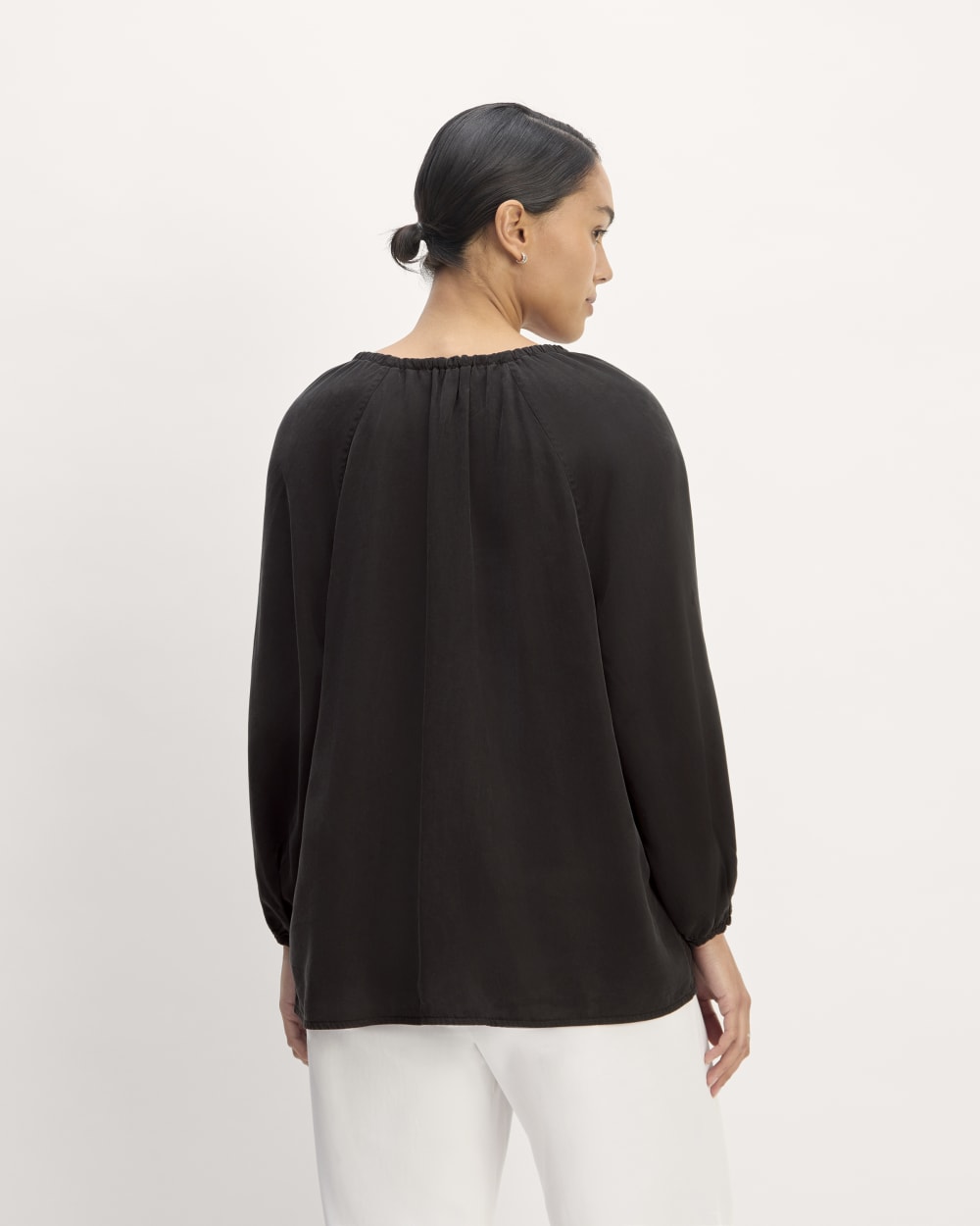 The Gathered Shirt in Butterlite | Black - Image 6