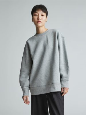 The ReTrack Oversized Crew | Heather Grey