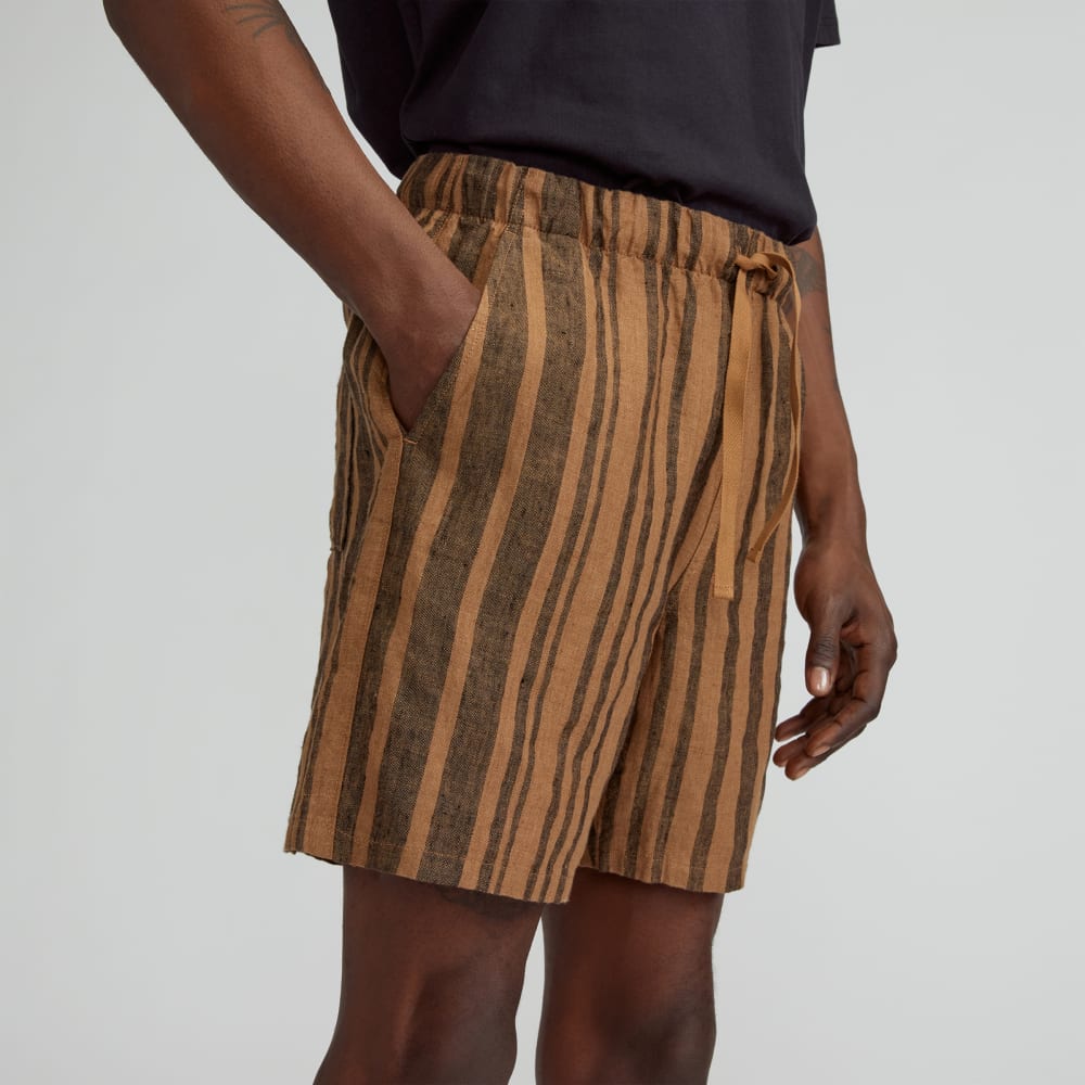 The Linen Easy Short | Toasted Coconut / Black - Image 4