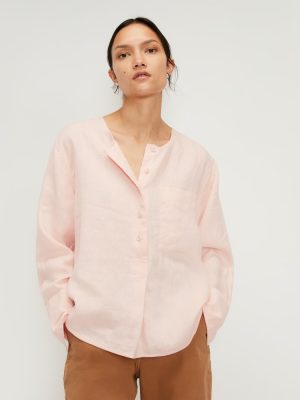 The Linen Popover Shirt | Petal Pink