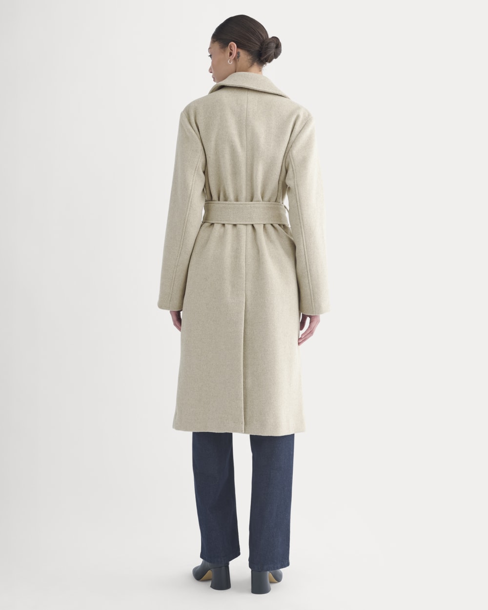 ReWool Belted Blanket Coat | Heather Wheat - Image 4