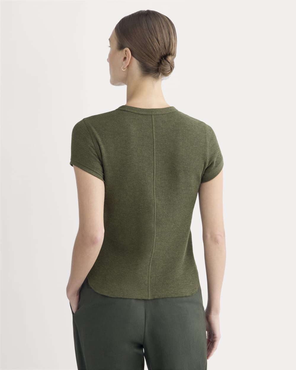 Shrunken Tee in Cozy Waffle | Heather Beech - Image 5