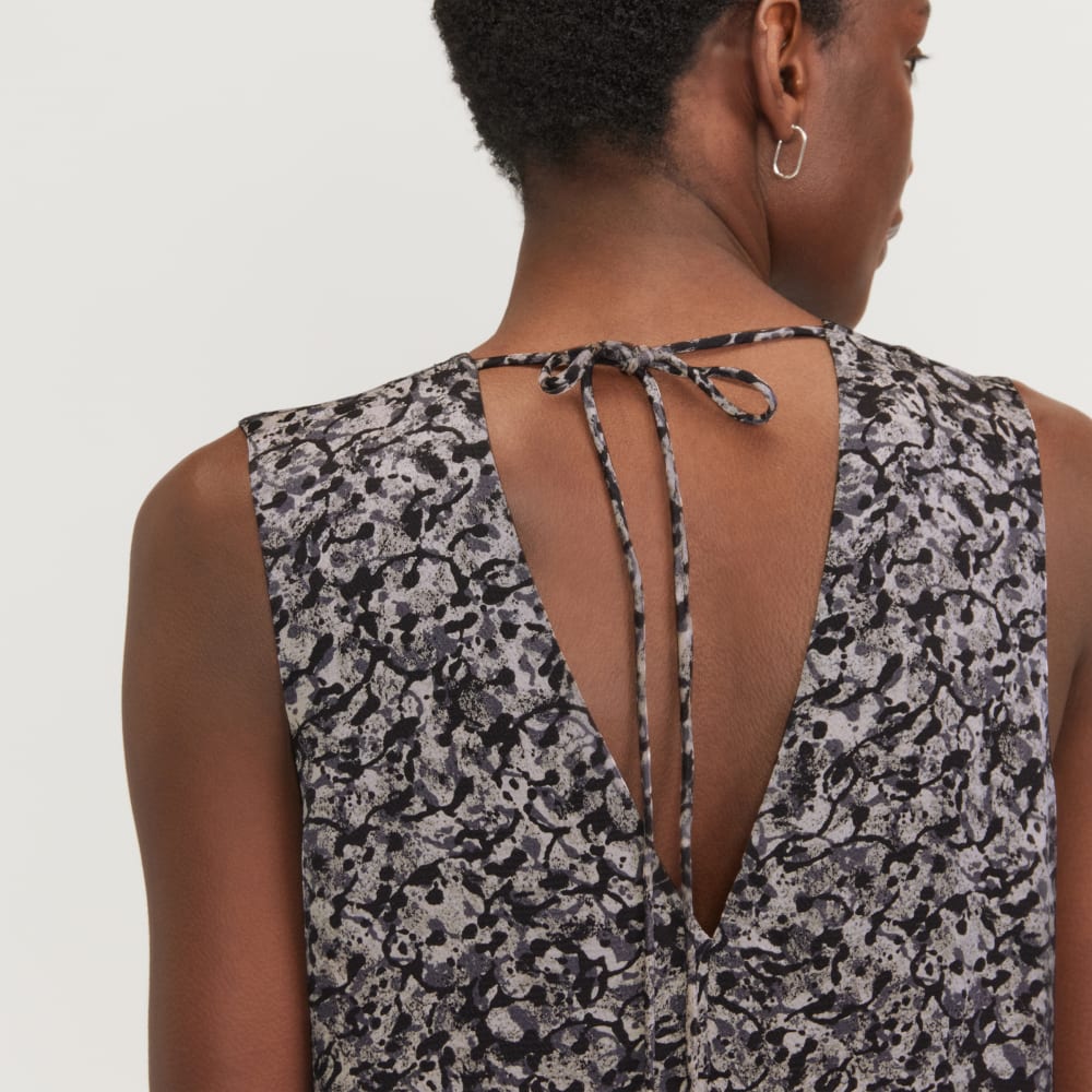 The Satin V-Neck Maxi Dress | Splatter - Image 5