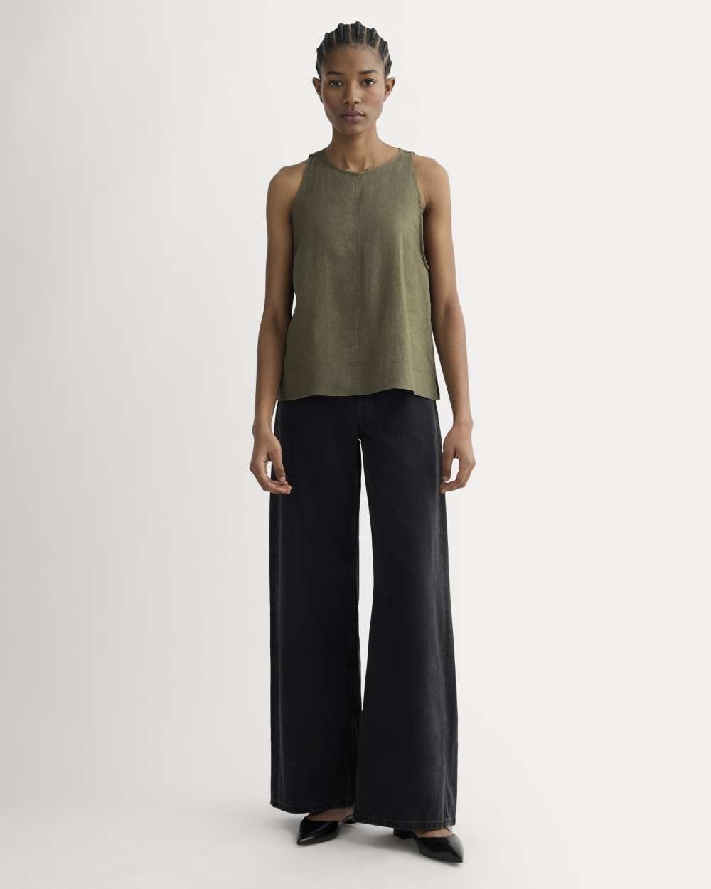 The Linen High-Neck Tank | Kalamata - Image 3