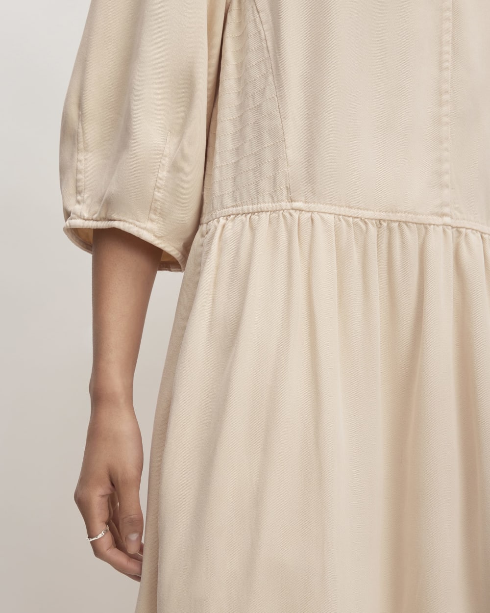 The TENCEL? Puff-Sleeve Dress | Whisper Pink - Image 5