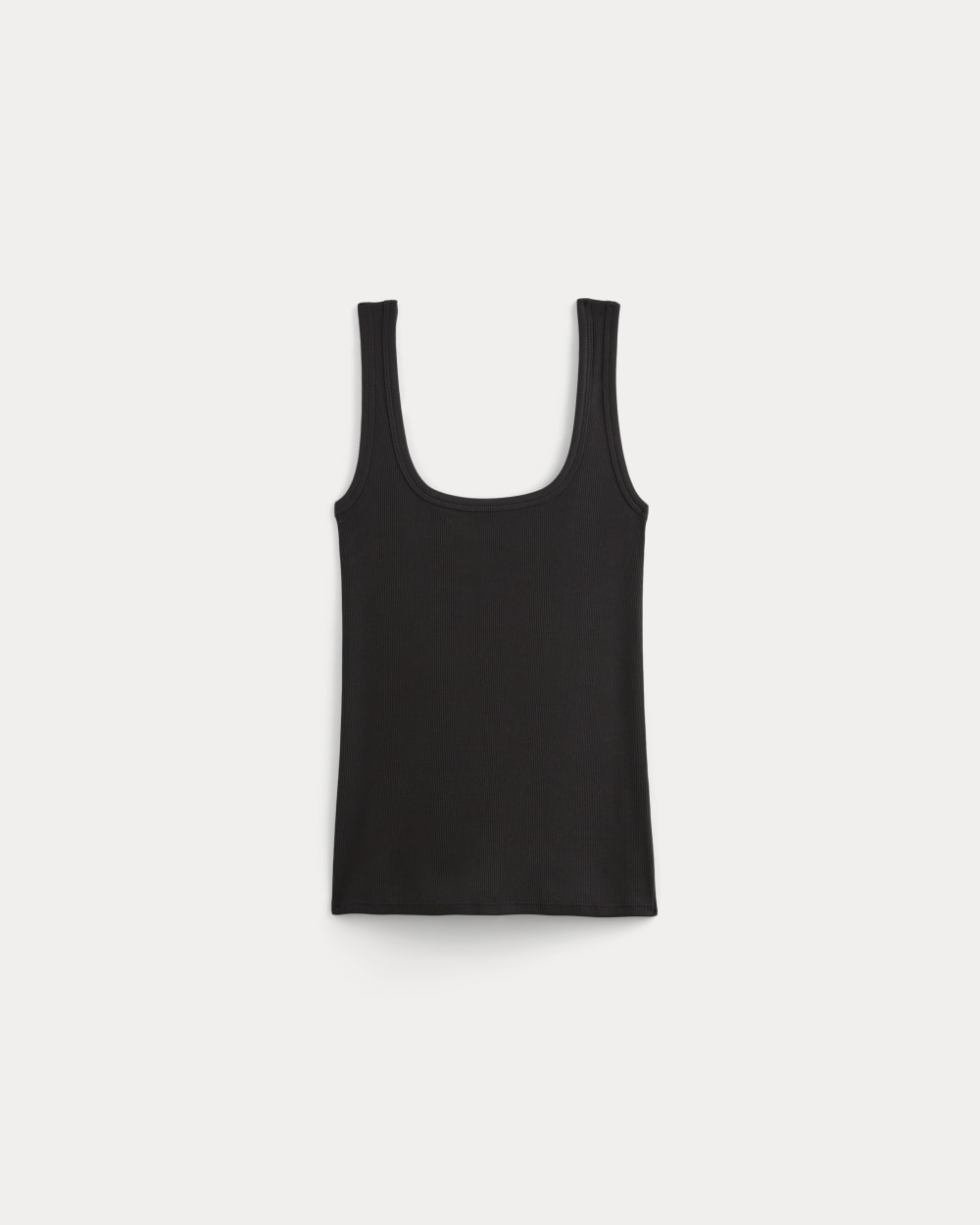 The Luxe Rib Square-Neck Tank | Black - Image 2