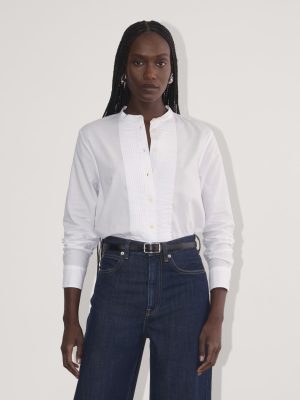 The Tuxedo Shirt in Silky Cotton | White