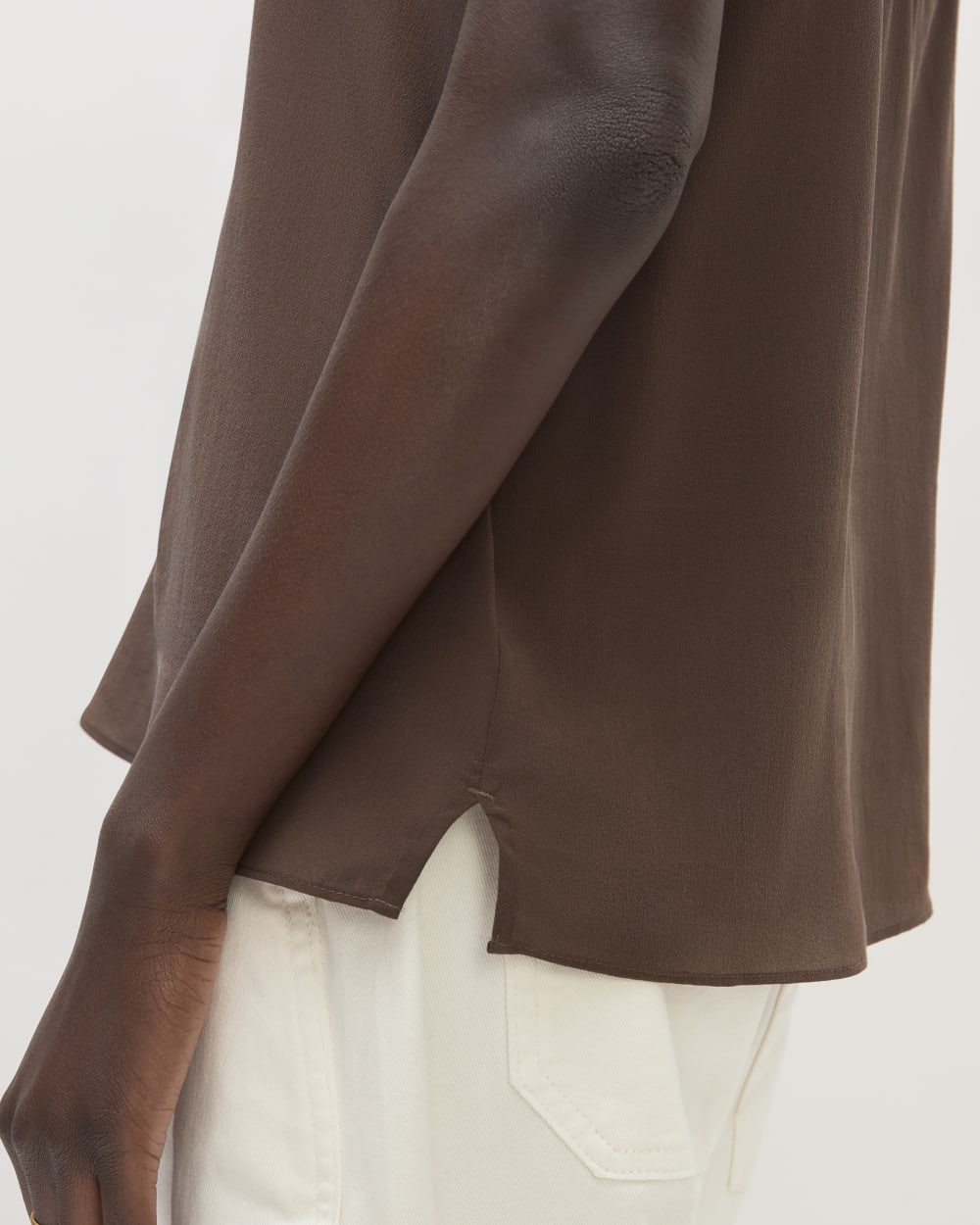 The Scoop Tank in Washable Silk | Cocoa - Image 5